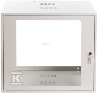SZAFA 19" 9UX555X400,DRZ.Z SZYBĄ,SZARA