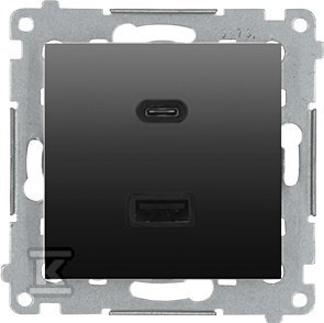 ŁADOWARKA 2XUSD C+A 30W ANTRACYT SIMON5