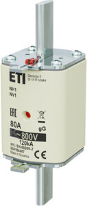 WKŁADKA NH1 GG 80A/800V