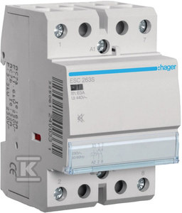 STYCZNIK CICHY 230VAC 2NO 63A AC-7A/B