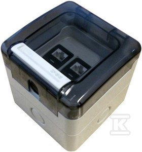 GNIAZDO HERMETYCZNE, SZCZELNE 2 X RJ45 I