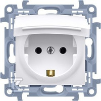 GN.IP44 Z/U SCHUKO PRZE.TO.BIAŁE SIMON1