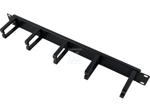 ORGANIZATOR KABLI 1U 19" 5 UCHWYT. CZARN