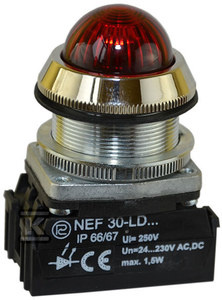 NEF30LDS/24V-230V-CZERWONA LAMPKA