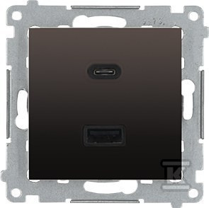 ŁADOWARKA 2XUSD C+A 30W BRĄZ SIMON54