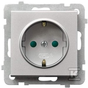 GN.1-KR.Z/U SCHUKO PRZ.SREBRO MAT SONATA