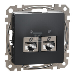 GN.KOMP.2XRJ45 6STP CZARNY ANTR.EDNA DES