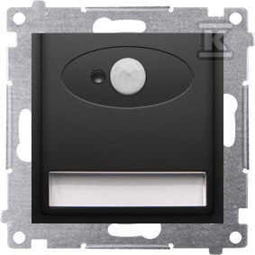 OPR.CZUJ.LED230 B.CIEPŁE CZARNY SIMON54