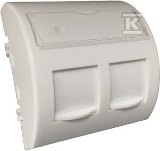 ADAPTER 45X45 2XRJ45 Z KLAPKAMI PRZECIW.