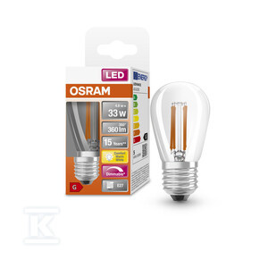 ŻAR.LED ST45 DIM 4.8W 822 E27
