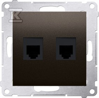 GN.TELEF.RJ12 2-KR.MOD.BRĄZ SIMON54