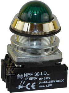 NEF30LDS/24V-230V-ZIELONA LAMPKA