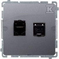 BM62.01/43 GNIAZDO BASIC SREBRO MAT