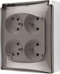 GN.4-KR.Z/U IP44 TR.ZŁ.BIAŁY AQUACLICK