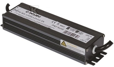 IP67 12V 12,5A 150W ZASILACZ LED  SLIM