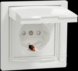 GN.1-KR.SCHUKO IP44 BIAŁA ASFORA