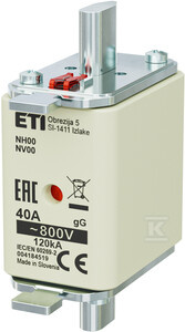 WKŁADKA NH00 GG 40A/800V