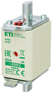 WKŁADKA NH00 AM 80A/690V