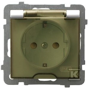 GN.1-KR.Z/U IP44 SCHUKO Z PRZES.ECRU AS