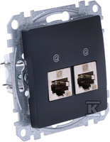 GN.KOMP.2XRJ45 6STP CZARNY ANTR.EDNA DES