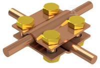 ZŁĄCZE KRZYŻOWE 4-OTWOROWE,2 PŁYTKOW