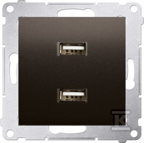 ŁADOWARKA 2XUSB 2.1A, 5V BRAZ SIMON54